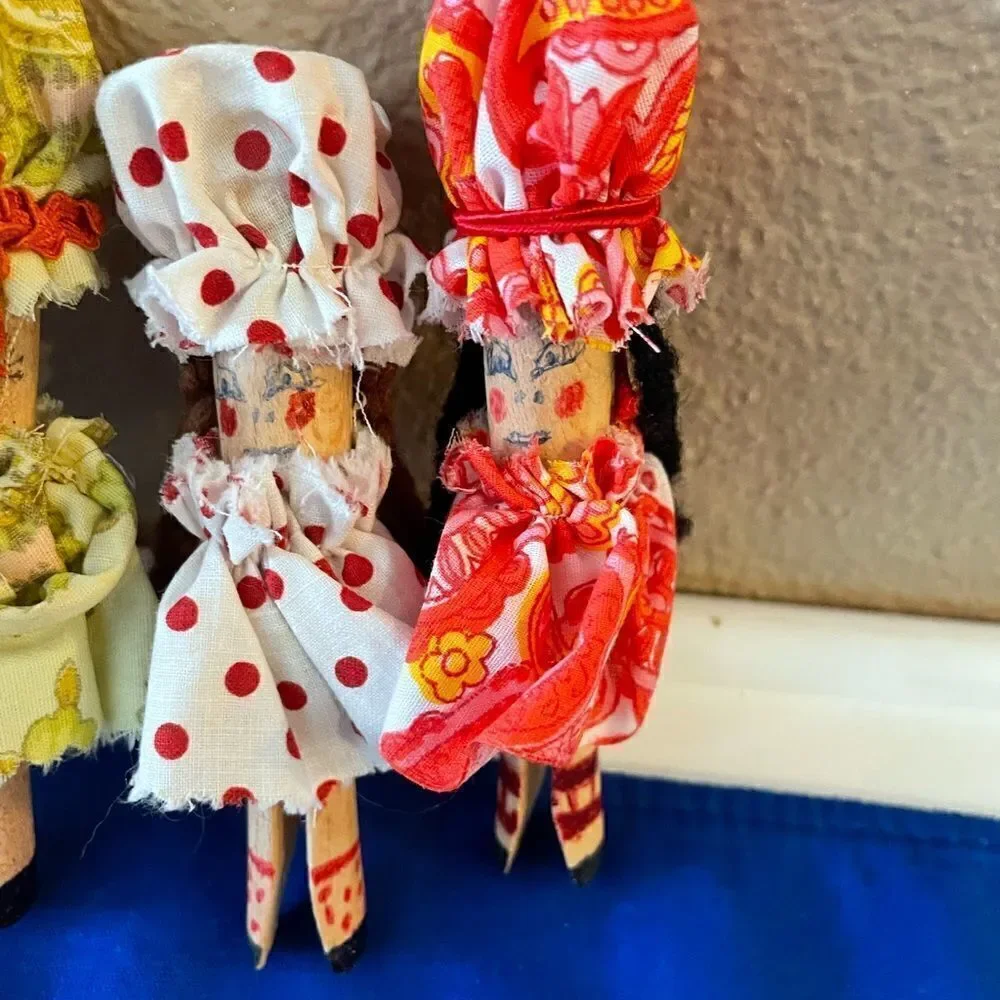 Vintage Clothespin Handmade Dolls